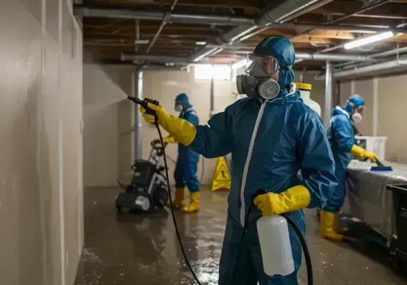 Basement Sanitization and Antimicrobial Treatment process in Edina, MO