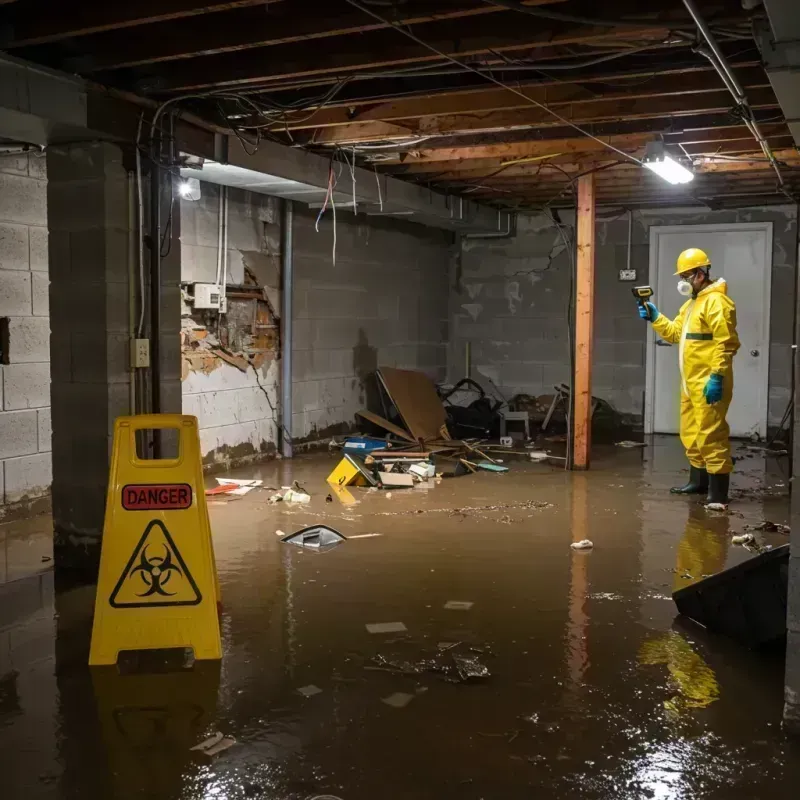 Flooded Basement Electrical Hazard in Edina, MO Property